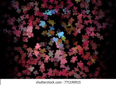 Beautiful background with an abstract pattern of hearts. Design element for greeting cards, book covers, title backgrounds. Vector clip art.