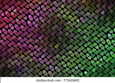 Beautiful background with an abstract pattern of hearts. Design element for greeting cards, book covers, title backgrounds. Vector clip art.