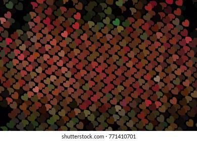 Beautiful background with an abstract pattern of hearts. Design element for greeting cards, book covers, title backgrounds. Vector clip art.