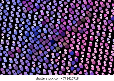Beautiful background with an abstract pattern of hearts. Design element for greeting cards, book covers, title backgrounds. Vector clip art.