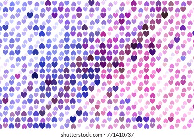 Beautiful background with an abstract pattern of hearts. Design element for greeting cards, book covers, title backgrounds. Vector clip art.