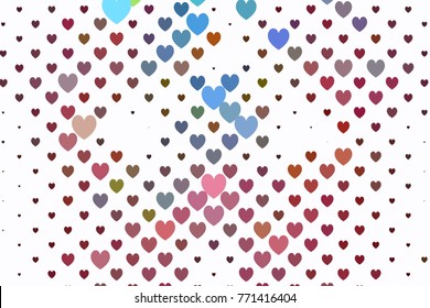 Beautiful background with an abstract pattern of hearts. Design element for greeting cards, book covers, title backgrounds. Vector clip art.