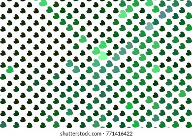 Beautiful background with an abstract pattern of hearts. Design element for greeting cards, book covers, title backgrounds. Vector clip art.