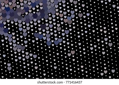 Beautiful background with an abstract pattern of hearts. Design element for greeting cards, book covers, title backgrounds. Vector clip art.