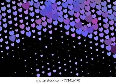 Beautiful background with an abstract pattern of hearts. Design element for greeting cards, book covers, title backgrounds. Vector clip art.