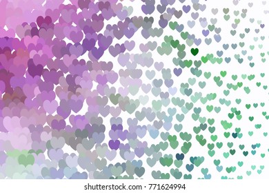 Beautiful background with an abstract pattern of hearts. Design element for greeting cards, book covers, title backgrounds. Vector clip art.