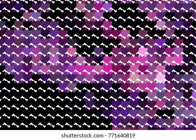 Beautiful background with an abstract pattern of hearts. Design element for greeting cards, book covers, title backgrounds. Vector clip art.
