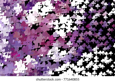 Beautiful background with an abstract pattern of hearts. Design element for greeting cards, book covers, title backgrounds. Vector clip art.