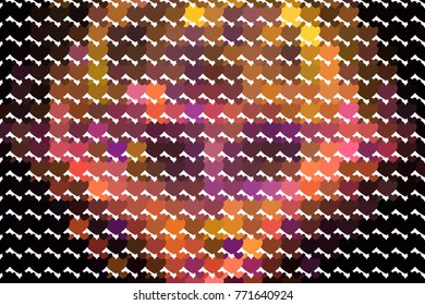 Beautiful background with an abstract pattern of hearts. Design element for greeting cards, book covers, title backgrounds. Vector clip art.