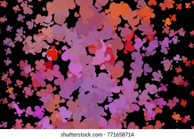 Beautiful background with an abstract pattern of hearts. Design element for greeting cards, book covers, title backgrounds. Vector clip art.