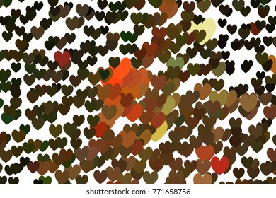 Beautiful background with an abstract pattern of hearts. Design element for greeting cards, book covers, title backgrounds. Vector clip art.