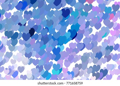 Beautiful background with an abstract pattern of hearts. Design element for greeting cards, book covers, title backgrounds. Vector clip art.