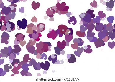 Beautiful background with an abstract pattern of hearts. Design element for greeting cards, book covers, title backgrounds. Vector clip art.