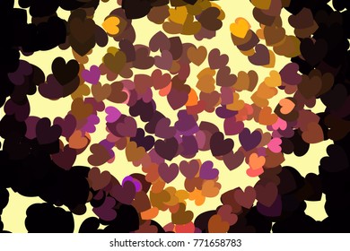 Beautiful background with an abstract pattern of hearts. Design element for greeting cards, book covers, title backgrounds. Vector clip art.