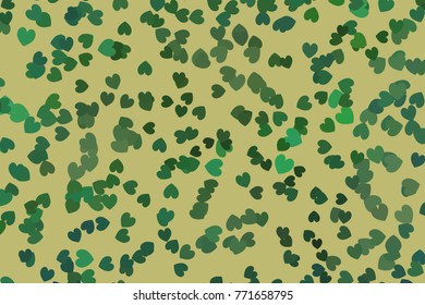 Beautiful background with an abstract pattern of hearts. Design element for greeting cards, book covers, title backgrounds. Vector clip art.