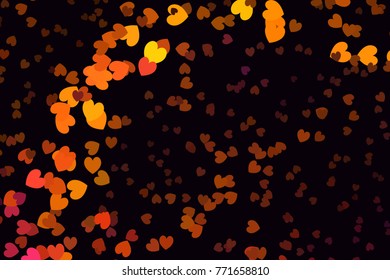 Beautiful background with an abstract pattern of hearts. Design element for greeting cards, book covers, title backgrounds. Vector clip art.