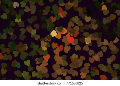 Beautiful background with an abstract pattern of hearts. Design element for greeting cards, book covers, title backgrounds. Vector clip art.