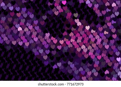 Beautiful background with an abstract pattern of hearts. Design element for greeting cards, book covers, title backgrounds. Vector clip art.