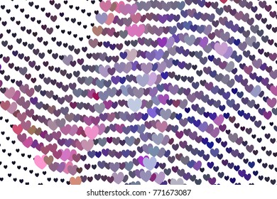 Beautiful background with an abstract pattern of hearts. Design element for greeting cards, book covers, title backgrounds. Vector clip art.