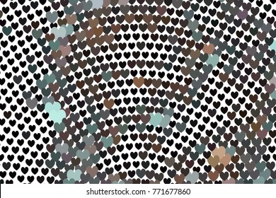 Beautiful background with an abstract pattern of hearts. Design element for greeting cards, book covers, title backgrounds. Vector clip art.