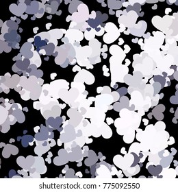 Beautiful background with an abstract pattern of hearts. Design element for greeting cards, book covers, title backgrounds. Vector clip art.
