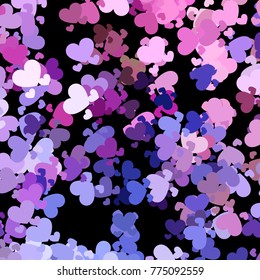 Beautiful background with an abstract pattern of hearts. Design element for greeting cards, book covers, title backgrounds. Vector clip art.