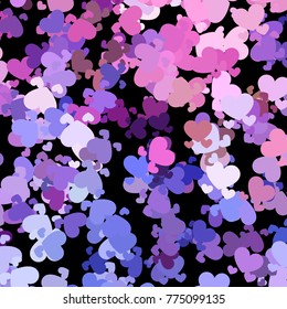 Beautiful background with an abstract pattern of hearts. Design element for greeting cards, book covers, title backgrounds. Vector clip art.