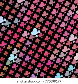 Beautiful background with an abstract pattern of hearts. Design element for greeting cards, book covers, title backgrounds. Vector clip art.