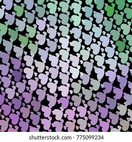 Beautiful background with an abstract pattern of hearts. Design element for greeting cards, book covers, title backgrounds. Vector clip art.