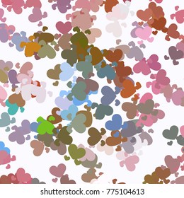 Beautiful background with an abstract pattern of hearts. Design element for greeting cards, book covers, title backgrounds. Vector clip art