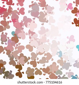 Beautiful background with an abstract pattern of hearts. Design element for greeting cards, book covers, title backgrounds. Vector clip art