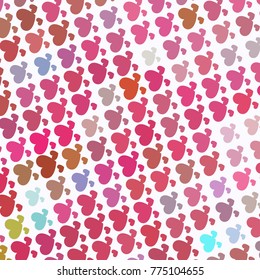 Beautiful background with an abstract pattern of hearts. Design element for greeting cards, book covers, title backgrounds. Vector clip art
