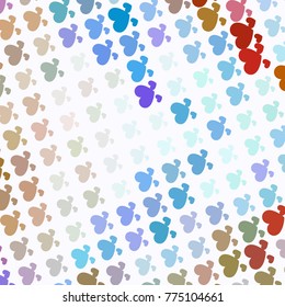 Beautiful background with an abstract pattern of hearts. Design element for greeting cards, book covers, title backgrounds. Vector clip art