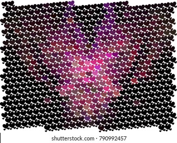 Beautiful background with an abstract pattern of hearts. The layout for greeting cards, Valentine Day cards, labels, tags, banners, flyers, ads. Vector clip art.