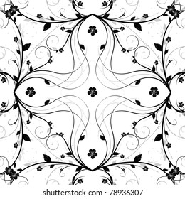 Beautiful background of abstract seamless floral pattern