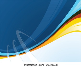 Beautiful background with abstract shapes  - horizontal illustration