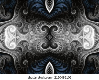 Hermoso fondo. Espirales abstractas. fractal generado. patrón. EPS10.