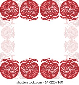 Beautiful background of apples. Vector illustration