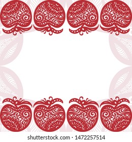 Beautiful background of apples. Vector illustration