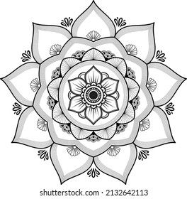 Beautiful background with batik mandala perfect for book art.