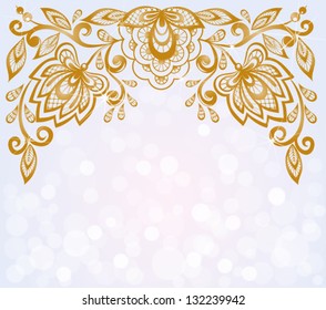 beautiful background bokeh highlights and decorated with carved floral pattern. Many similarities to the author's profile