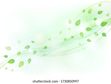Beautiful background of brilliant green leaves