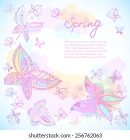 Beautiful background of butterflies