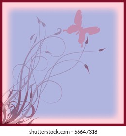 Beautiful background with butterfly