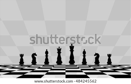 Beautiful background with chess. Abstract illustration of a chessboard. Vector