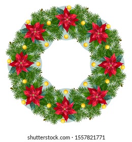 Beautiful  background with Christmas decorations. Vector illustration.