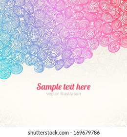 beautiful background with color abstract pattern with swirls and place for text