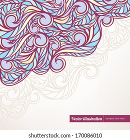 beautiful background with color abstract striped pattern with swirls and place for text 