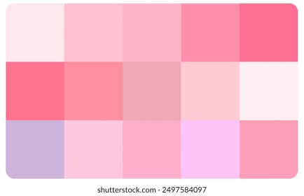 Beautiful Background, Beautiful Color Scheme has Fifteen colors, a color swatch, catalog samples, and a trendy multi-color palette. Vector illustration