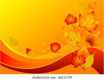 Beautiful background with colorful autumn leaves